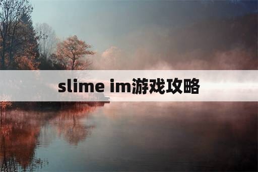 slime im游戏攻略
